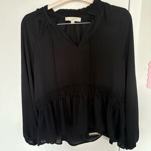 LOFT Elegant Black Blouse